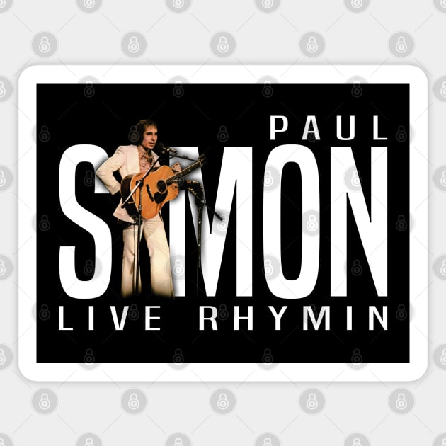 Paul Simon: Live Rhymin' 1974 Magnet by Sway Bar Designs